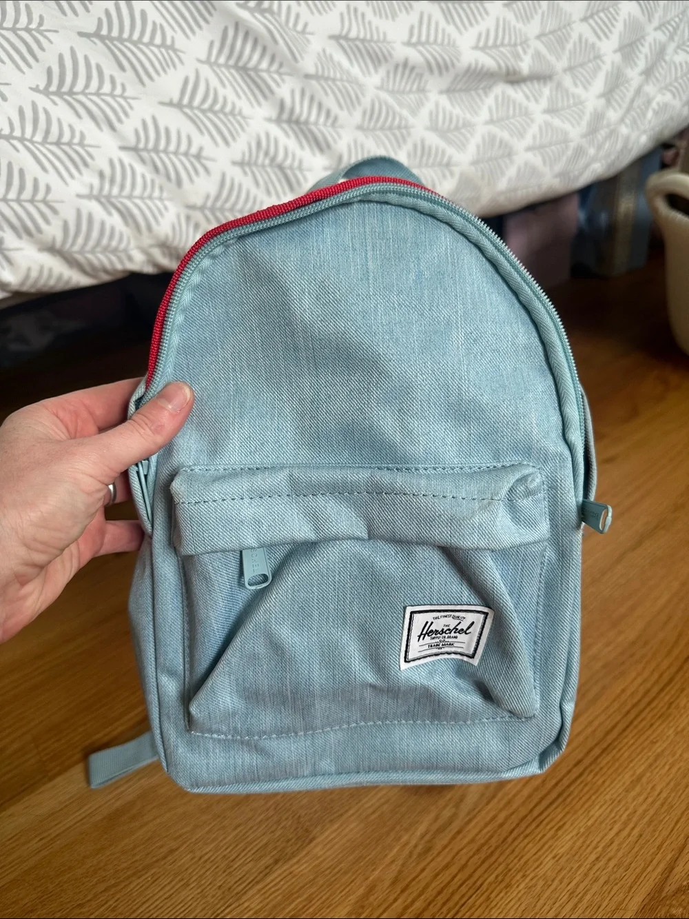 Mini Herschel Supply Company Light Blue Belt/Crossbody Sling Bag